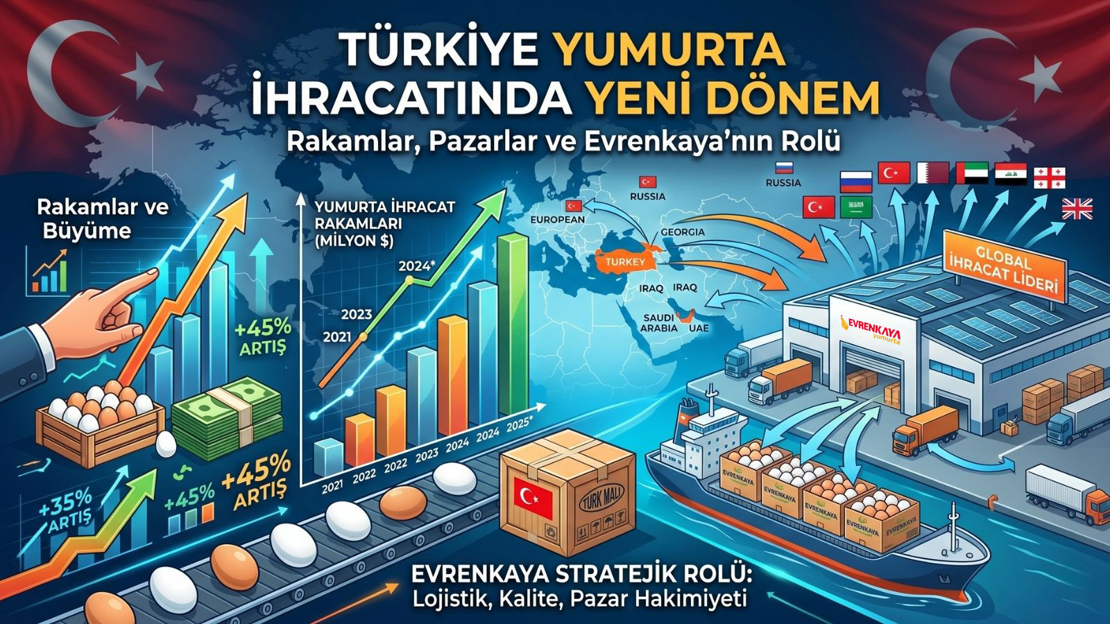 Türkiye Yumurta İhracatında 2025’te 238 Milyon Dolar: Rakamlar ve Evrenkaya’nın Rolü